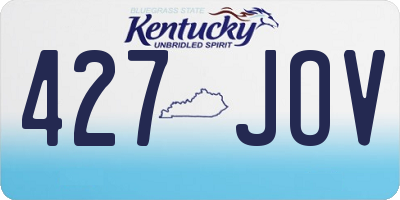 KY license plate 427JOV