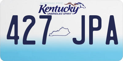 KY license plate 427JPA