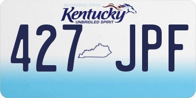 KY license plate 427JPF