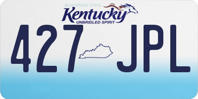 KY license plate 427JPL