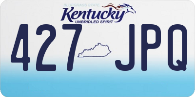KY license plate 427JPQ
