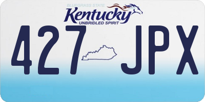 KY license plate 427JPX