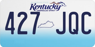 KY license plate 427JQC