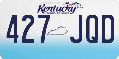 KY license plate 427JQD