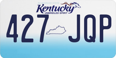 KY license plate 427JQP