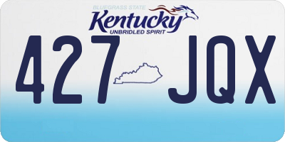 KY license plate 427JQX