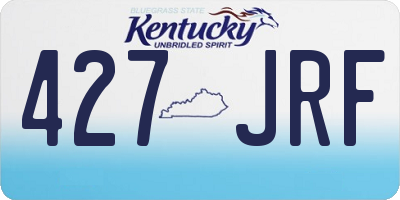 KY license plate 427JRF