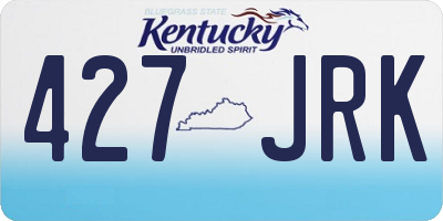 KY license plate 427JRK