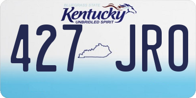 KY license plate 427JRO