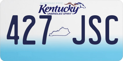 KY license plate 427JSC