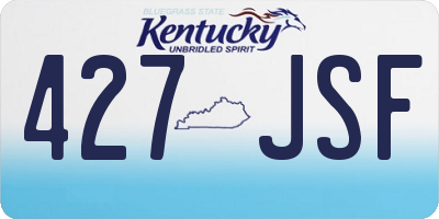 KY license plate 427JSF