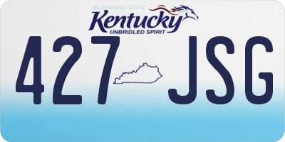 KY license plate 427JSG