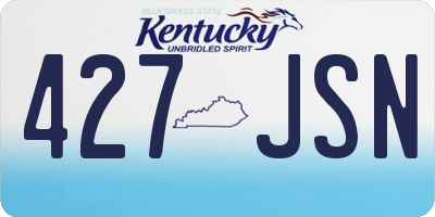KY license plate 427JSN