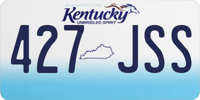 KY license plate 427JSS