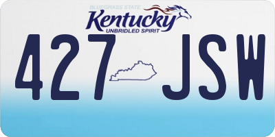KY license plate 427JSW