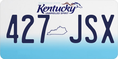 KY license plate 427JSX