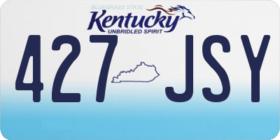 KY license plate 427JSY
