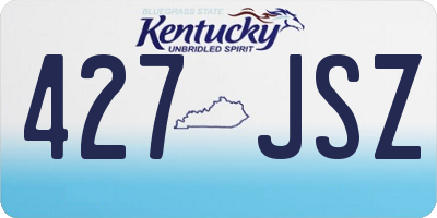 KY license plate 427JSZ