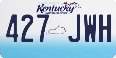 KY license plate 427JWH
