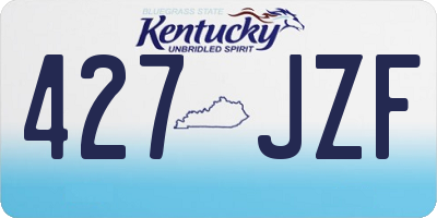 KY license plate 427JZF