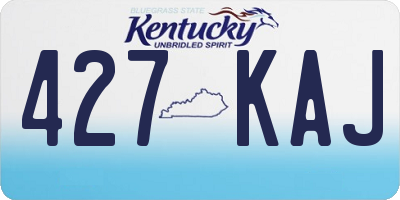 KY license plate 427KAJ