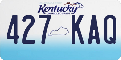 KY license plate 427KAQ