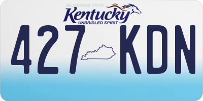 KY license plate 427KDN