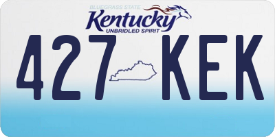 KY license plate 427KEK