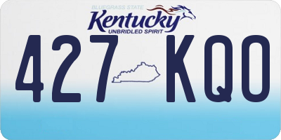 KY license plate 427KQO