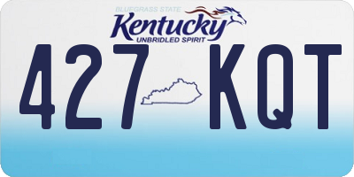 KY license plate 427KQT