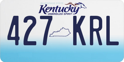 KY license plate 427KRL