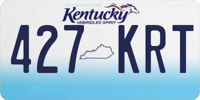 KY license plate 427KRT