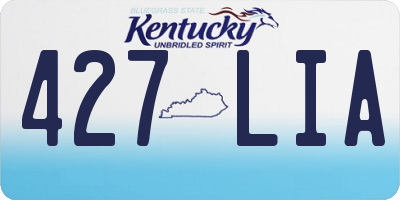 KY license plate 427LIA