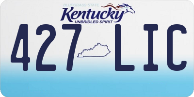 KY license plate 427LIC