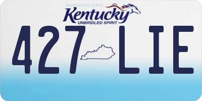 KY license plate 427LIE