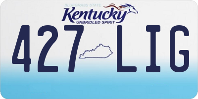 KY license plate 427LIG
