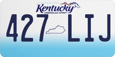 KY license plate 427LIJ