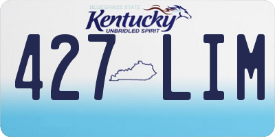 KY license plate 427LIM