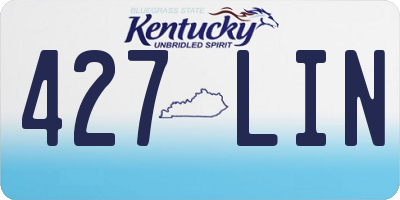 KY license plate 427LIN