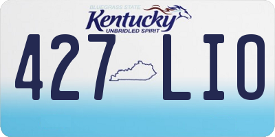 KY license plate 427LIO