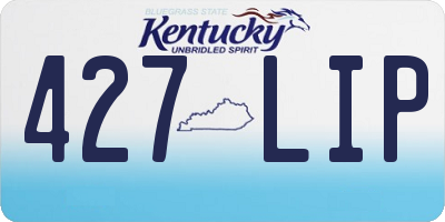 KY license plate 427LIP
