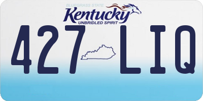 KY license plate 427LIQ