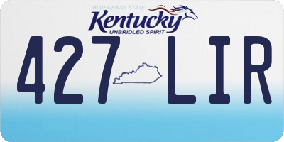 KY license plate 427LIR