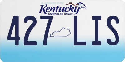KY license plate 427LIS