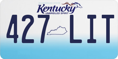 KY license plate 427LIT
