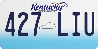KY license plate 427LIU