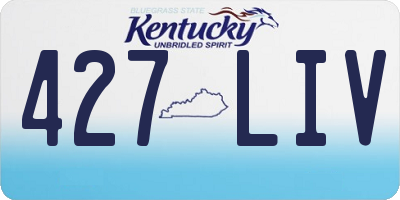 KY license plate 427LIV