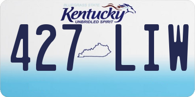 KY license plate 427LIW