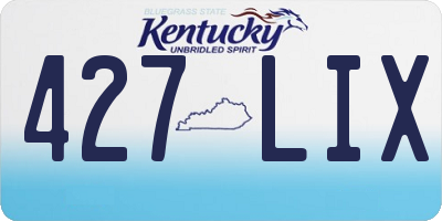 KY license plate 427LIX