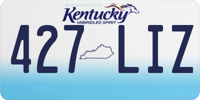 KY license plate 427LIZ